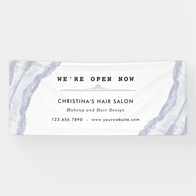 Abstract and Minimalist Blue Watercolor Banner (Horizontal)