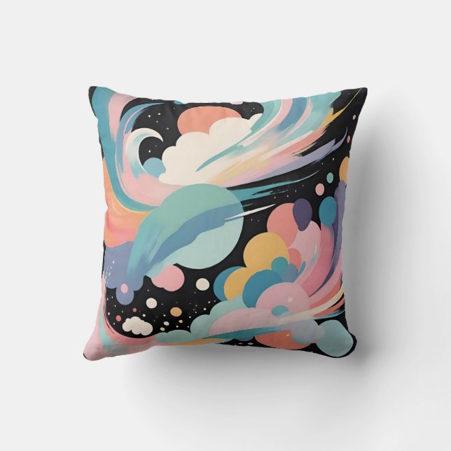 Abstract and modern art throw pillow (Back)