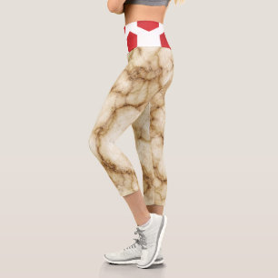 Abstract And Red Dot Zazzle_Growshop. Capri Leggings