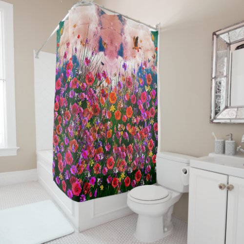 Abstract Angel Cloud Shower Curtain