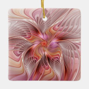 Abstract Angel Colorful Fantasy Fractal Art Ceramic Ornament