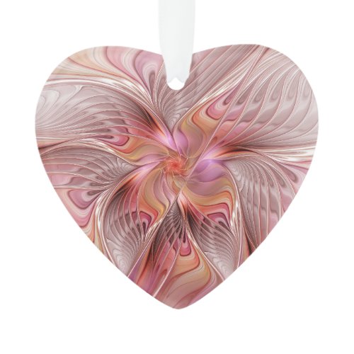 Abstract Angel Colorful Fantasy Fractal Art Heart Ornament