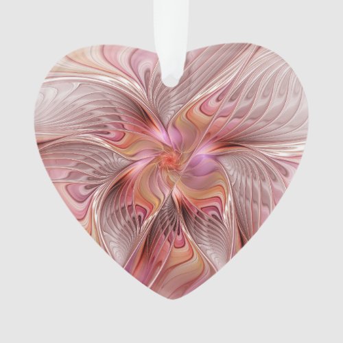 Abstract Angel Colorful Fantasy Fractal Art Heart Ornament