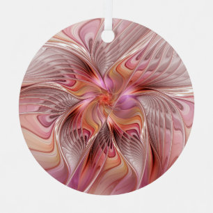 Abstract Angel Colorful Fantasy Fractal Art Metal Ornament