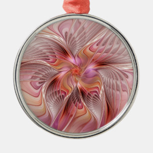 Abstract Angel Colorful Fantasy Fractal Art Metal Ornament