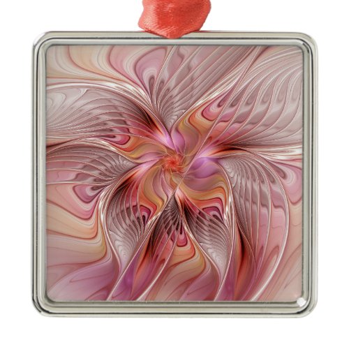 Abstract Angel Colorful Fantasy Fractal Art Metal Ornament