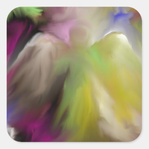 Abstract Angel Design Square Sticker