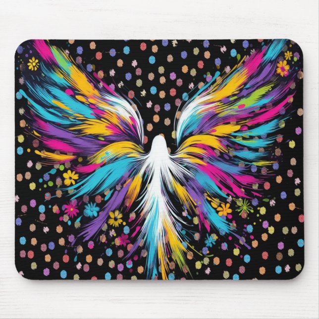 Abstract Angel on a Sturdy Thick Mousepad (Front)