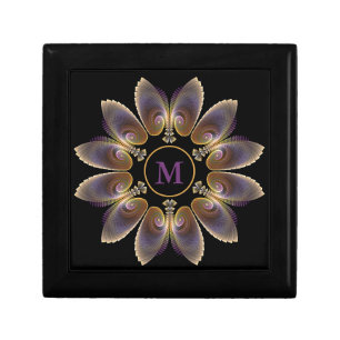 Abstract Angel Wings Mandala Fractal Monogram Gift Box