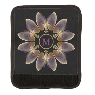 Abstract Angel Wings Mandala Fractal Monogram Luggage Handle Wrap