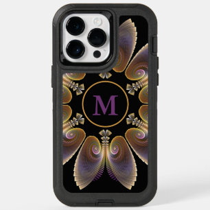 Abstract Angel Wings Mandala Fractal Monogram OtterBox iPhone 14 Pro Max Case