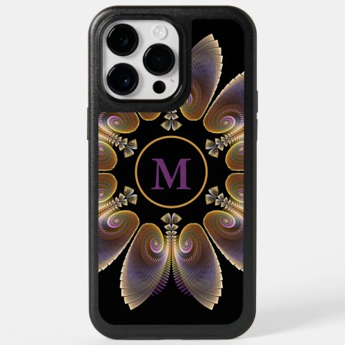 Abstract Angel Wings Mandala Fractal Monogram OtterBox iPhone 14 Pro Max Case