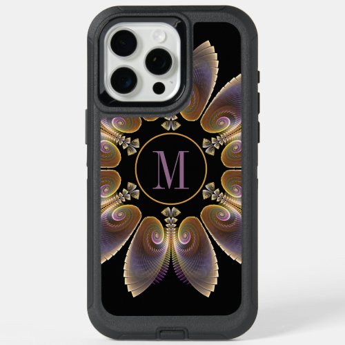 Abstract Angel Wings Mandala Fractal Monogram iPhone 15 Pro Max Case