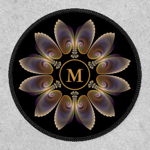 Abstract Angel Wings Mandala Fractal Monogram Patch
