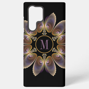 Abstract Angel Wings Mandala Fractal Monogram Samsung Galaxy S22 Ultra Case