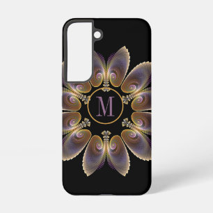 Abstract Angel Wings Mandala Fractal Monogram Samsung Galaxy S22 Case