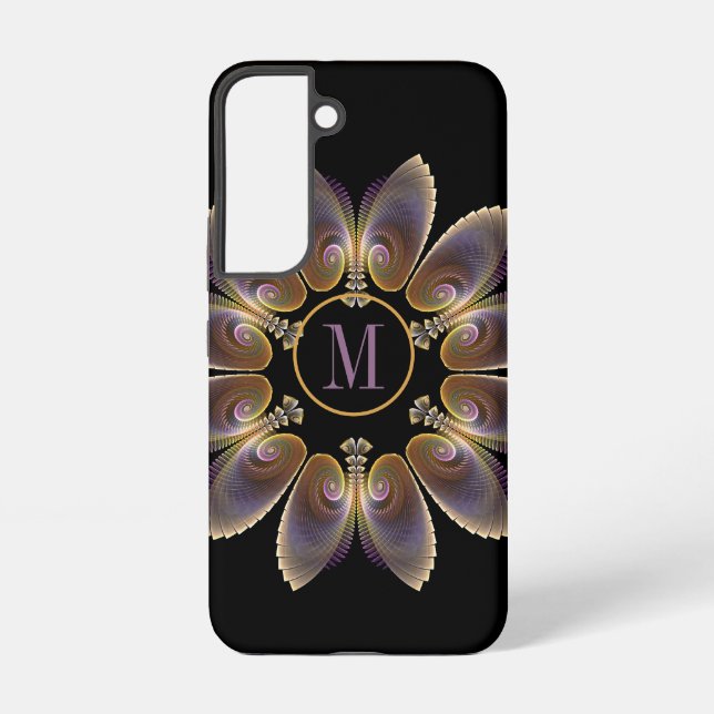 Abstract Angel Wings Mandala Fractal Monogram Samsung Galaxy Case (Back)