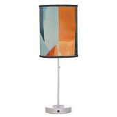 Abstract Angles of Blue and Orange Table Lamp (Back)