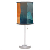Abstract Angles of Blue and Orange Table Lamp (Left)