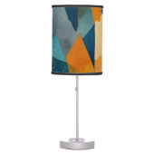 Abstract Angles of Blue and Orange Table Lamp (Front)