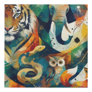 Abstract Animal Faux Canvas Print