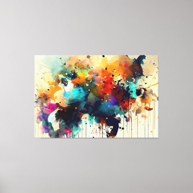 Abstract animal painting canvas print (Front)