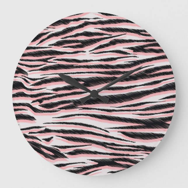 Abstract Animal Skin Seamless Print Large Clock (Front)