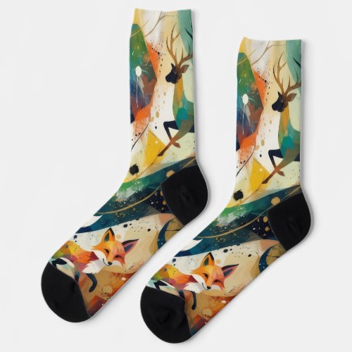 Abstract Animal Socks