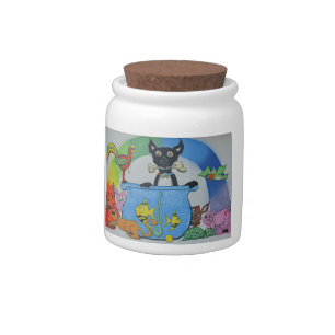 Abstract Animals Candy Jar