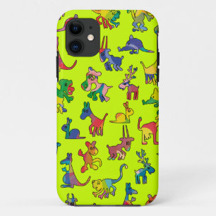 Abstract Animals Pattern Tiles iPhone 11 Case