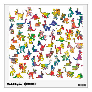 Abstract Animals Pattern Tiles Wall Sticker