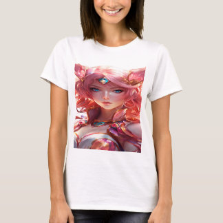 Abstract anime art of a magical girl T-Shirt