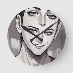 Abstract Anime wall clock 