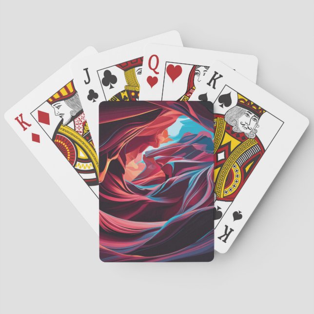 Abstract Antelope Canyon Poker Cards (Back)