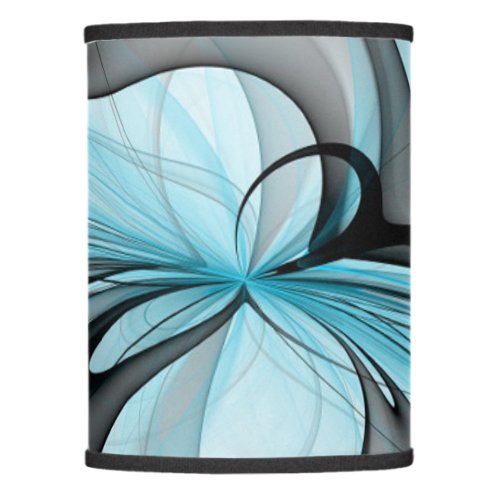 Abstract Anthracite Gray Blue Modern Fractal Art Lamp Shade