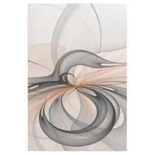 Abstract Anthracite Gray Sienna Modern Fractal Art