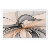 Abstract Anthracite Gray Sienna Modern Fractal Art