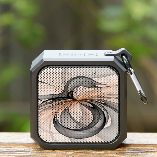 Abstract Anthracite Gray Sienna Modern Fractal Art Bluetooth Speaker (Insitu(Outdoor))