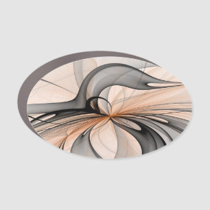 Abstract Anthracite Gray Sienna Modern Fractal Art Car Magnet