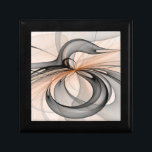 Abstract Anthracite Gray Sienna Modern Fractal Art Gift Box<br><div class="desc">Modern design full of energy.
Design for your wooden jewelry gift and keepsake box and more.</div>