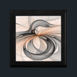 Abstract Anthracite Gray Sienna Modern Fractal Art Gift Box<br><div class="desc">Modern design full of energy.
Design for your wooden jewelry gift and keepsake box and more.</div>
