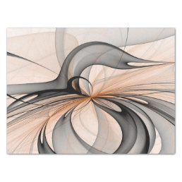 Abstract Anthracite Gray Sienna Modern Fractal Art Tissue Paper