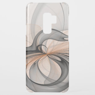 Abstract Anthracite Gray Sienna Modern Fractal Art Uncommon Samsung Galaxy S9 Plus Case