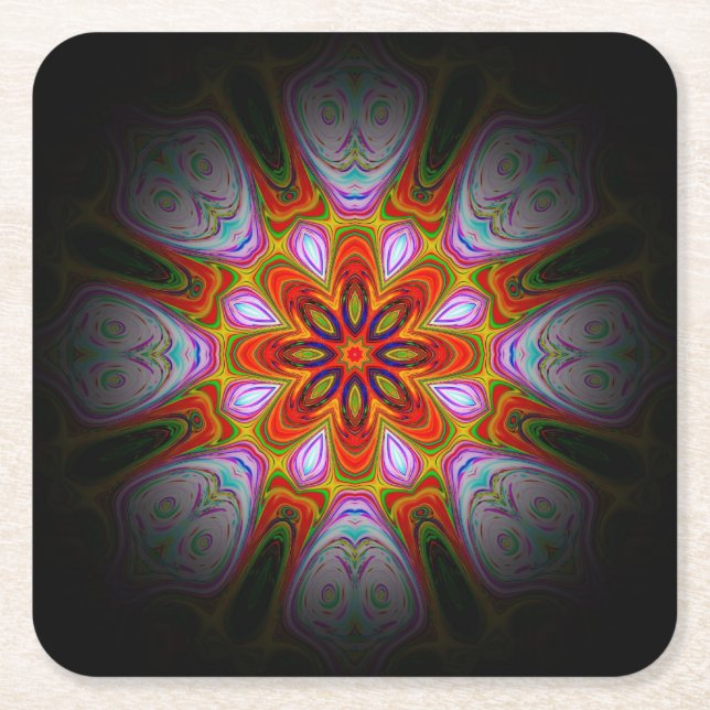 Abstract Antique Art-18434 Square Paper Coaster (Front)