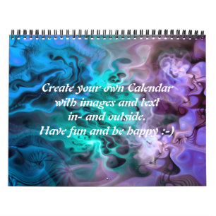 Abstract Apophysis Fractal I + your text & images Calendar