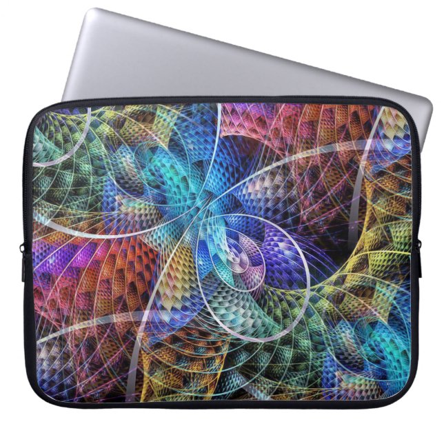 Abstract Apophysis Fractal X Laptop Sleeve (Front)