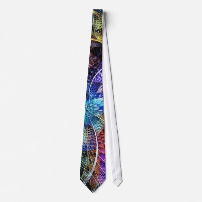 Abstract Apophysis Fractal X Neck Tie (Front)