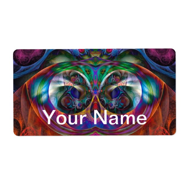 Abstract Apophysis Owl I + your text Label (Front)