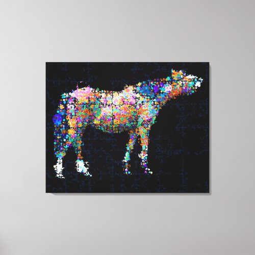 Abstract Appaloosa Horse_lovers Optical Illusion Canvas Print