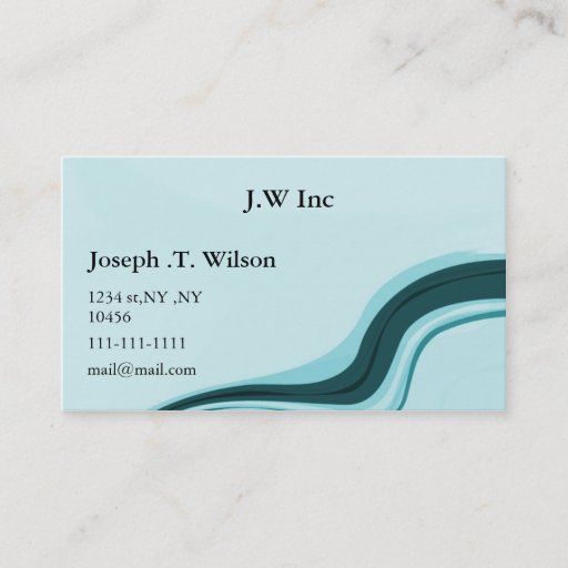 Customizable abstract aqua Business Cards